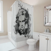 Rideaux De Douche Compositeur allemand Beethoven musique classique (En situation)