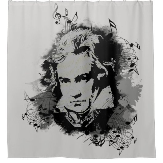 Rideaux De Douche Compositeur allemand Beethoven musique classique (Devant)