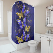 Rideaux De Douche Composition avec papillons Sapphire (En situation)