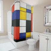 Rideaux De Douche Composition, Mondrian (En situation)