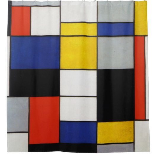 Rideaux De Douche Composition, Mondrian (Devant)