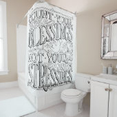 Rideaux De Douche Comptez vos bénédictions pas vos stress (En situation)