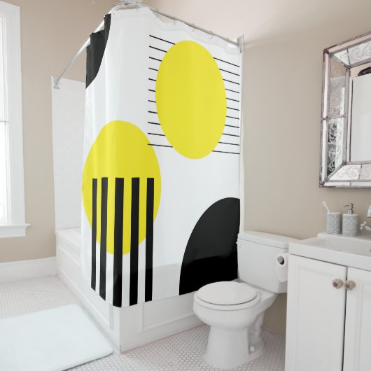Rideaux De Douche Conception abstraite (En situation)