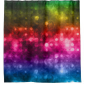Rideaux De Douche Conception abstraite de bokeh vert, rouge, violet (Devant)