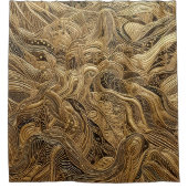 Rideaux De Douche Conception abstraite de l'or dimensionnel (Devant)