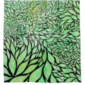 Rideaux De Douche Conception Abstraite des feuilles texturées (Devant)