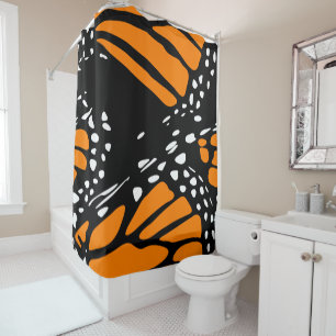 Rideaux De Douche Conception abstraite d'un papillon monarque