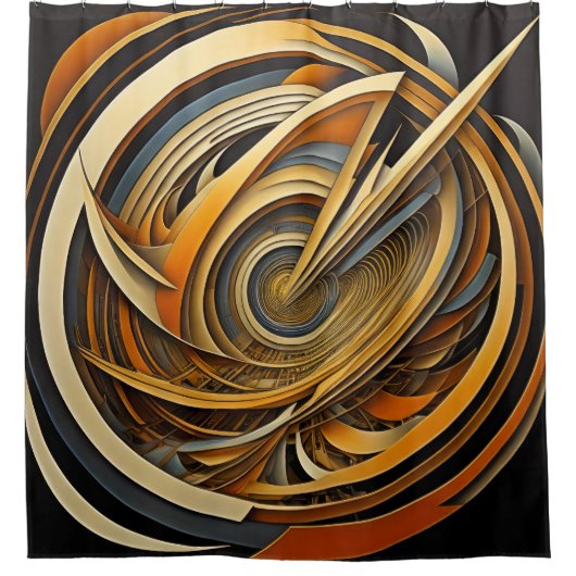 Rideaux De Douche Conception abstraite moderne Futurisme (Devant)