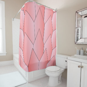 Rideaux De Douche Conception Art Déco Rose