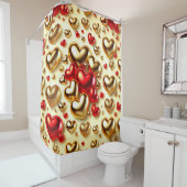 Rideaux De Douche Conception cardiaque (En situation)