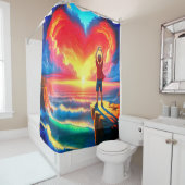 Rideaux De Douche Conception cardiaque (En situation)