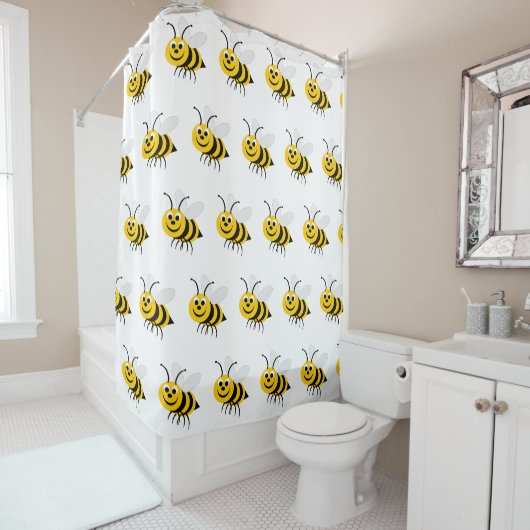 Rideaux De Douche Conception d'abeille (En situation)