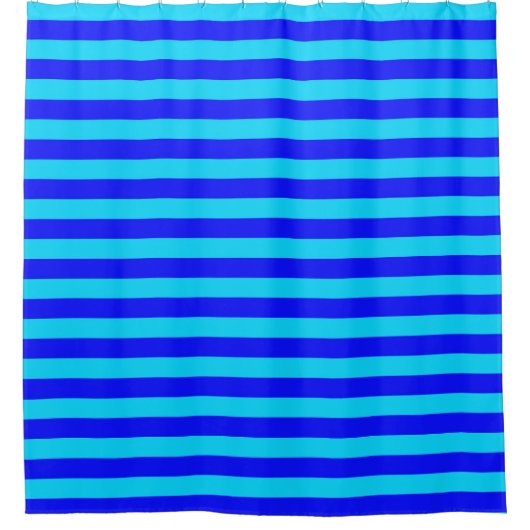 Rideaux De Douche Conception de bandes bleues cyan  (Devant)