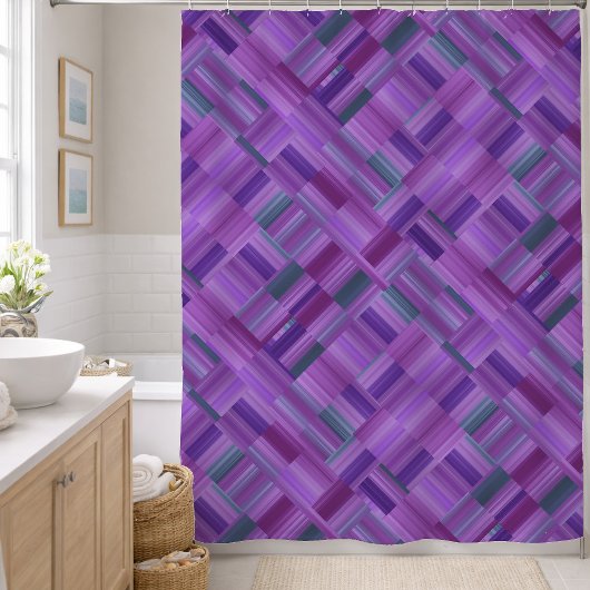 Rideaux De Douche Conception de bloc violet