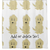 Rideaux De Douche Conception de chien Goldendoodle jaune (Devant)