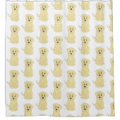 Rideaux De Douche Conception de chien Labrador jaune (Devant)