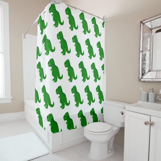 Rideaux De Douche Conception de dinosaure T-Rex (En situation)