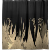 Rideaux De Douche Conception de feuille d'or classique (Devant)
