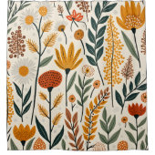 Rideaux De Douche Conception de fleurs botaniques boho plantes 390 (Devant)