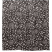 Rideaux De Douche Conception de fleurs monochromes (Devant)