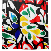 Rideaux De Douche Conception de goutte d'eau, OEuvre murale géométri (Devant)