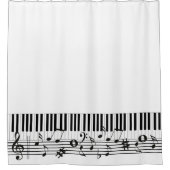 Rideaux De Douche Conception de la musique piano (Devant)