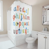 Rideaux De Douche Conception de l'alphabet (En situation)