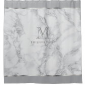 Rideaux De Douche Conception de marbre blanche et grise de (Devant)