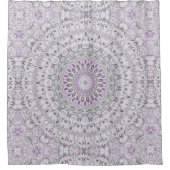 Rideaux De Douche Conception de motif mandala lavande et vert (Devant)