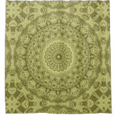 Rideaux De Douche Conception de motif mandala vert olive (Devant)