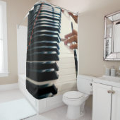 Rideaux De Douche Conception de piano cool (En situation)