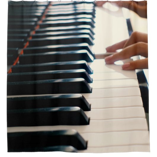 Rideaux De Douche Conception de piano cool (Devant)