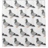 Rideaux De Douche Conception de pigeon (Devant)