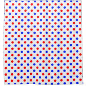 Rideaux De Douche Conception de points noirs blancs rouges bleus  (Devant)