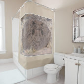 Rideaux De Douche Conception de poterie Mimbres (En situation)