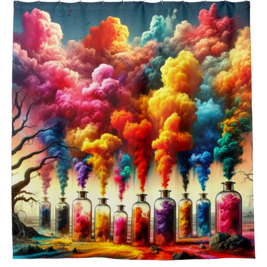 Rideaux De Douche Conception de potion artistique (Devant)