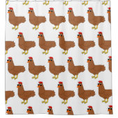 Rideaux De Douche Conception de poulet (Devant)