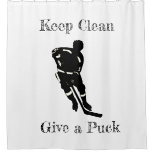 Rideaux De Douche Conception de sport de joueur de hockey