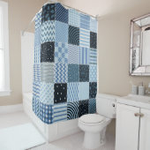 Rideaux De Douche Conception de surfaces composées. Motif de patchwo (En situation)