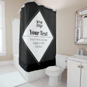 Rideaux De Douche Conception de texte moderne éditable & Votre logo (En situation)