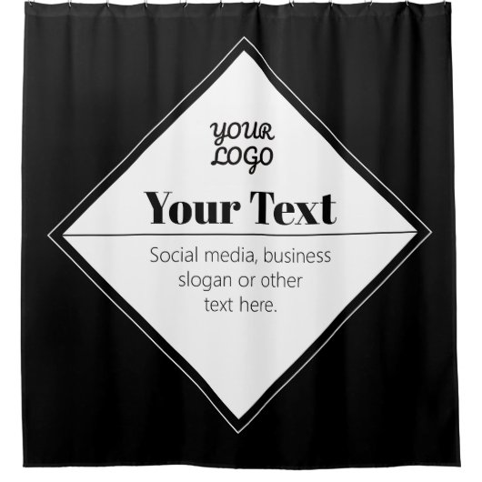 Rideaux De Douche Conception de texte moderne éditable & Votre logo (Devant)