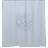 Rideaux De Douche Conception de typographie chrétienne Jésus aime (Devant)