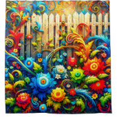 Rideaux De Douche Conception des fleurs (Devant)