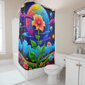 Rideaux De Douche Conception des fleurs (En situation)