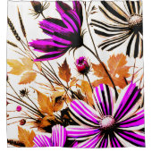 Rideaux De Douche Conception des fleurs (Devant)
