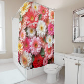 Rideaux De Douche Conception des fleurs (En situation)
