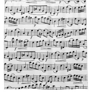 Rideaux De Douche Conception des notes de musique