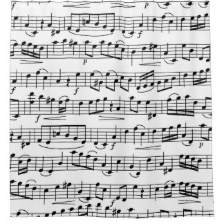 Rideaux De Douche Conception des notes de musique