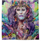 Rideaux De Douche Conception d'oeuvres d'art de Drag Abstraites (Devant)