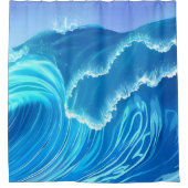 Rideaux De Douche Conception d'ondes de mer - Vague de flux (Devant)